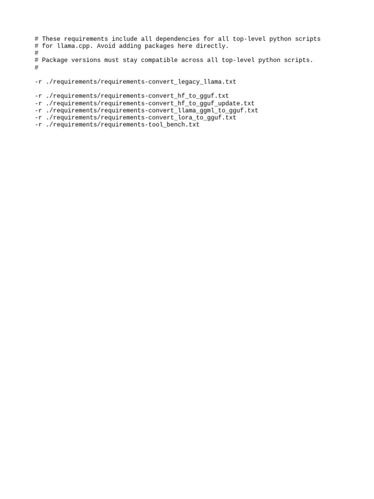 Llama.cpp Python Script Requirements | PDF
