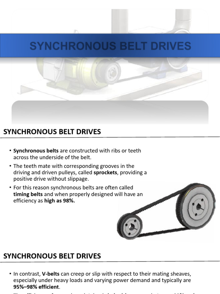 Synchronous Belt Drives | PDF | Belt (Mechanical) | Mechanical Engineering
