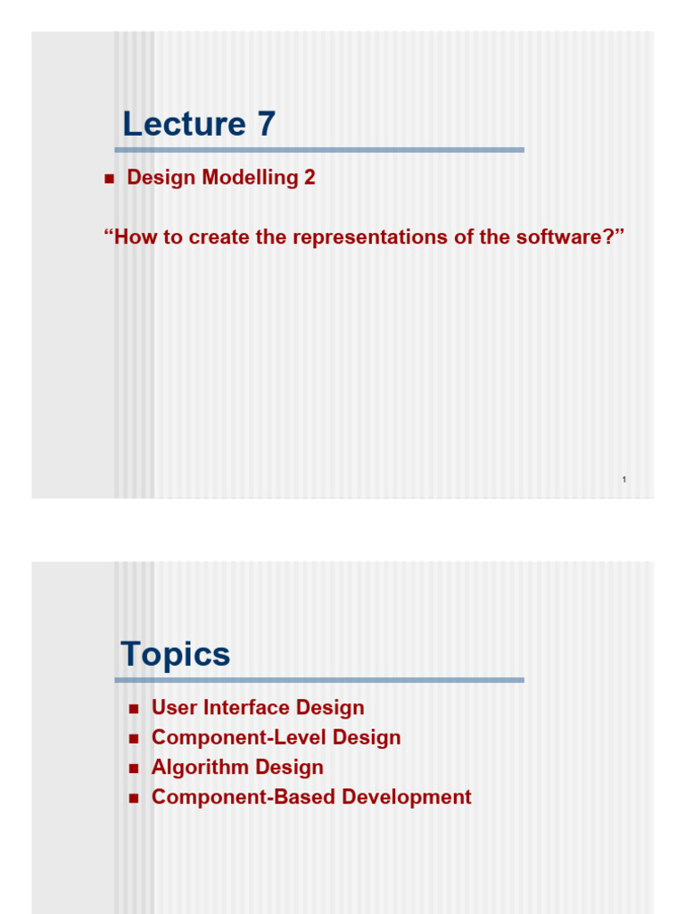 Software Design Modeling Techniques | PDF | Class (Computer Programming ...