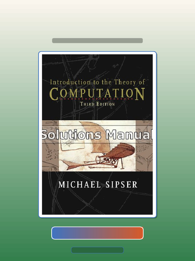 Get PDF of Introduction to the Theory of Computation 3rd Edition Sipser ...