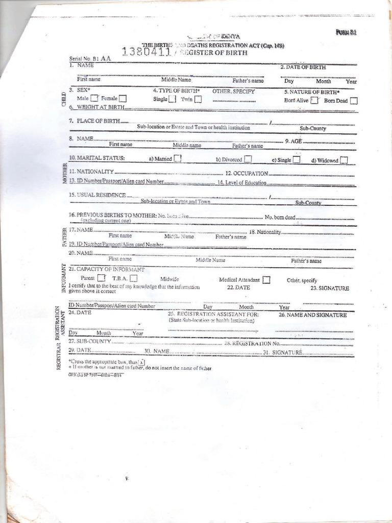 Form B1 | PDF