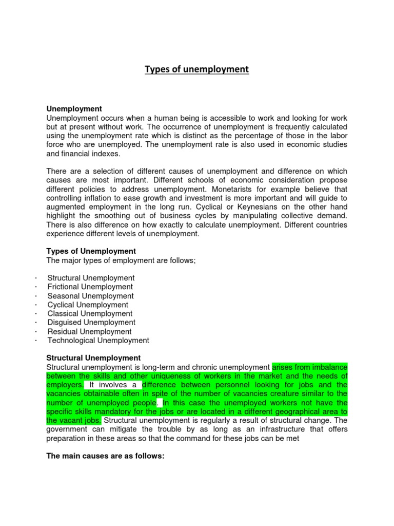 types-of-unemployment-pdf-underemployment-business-cycle