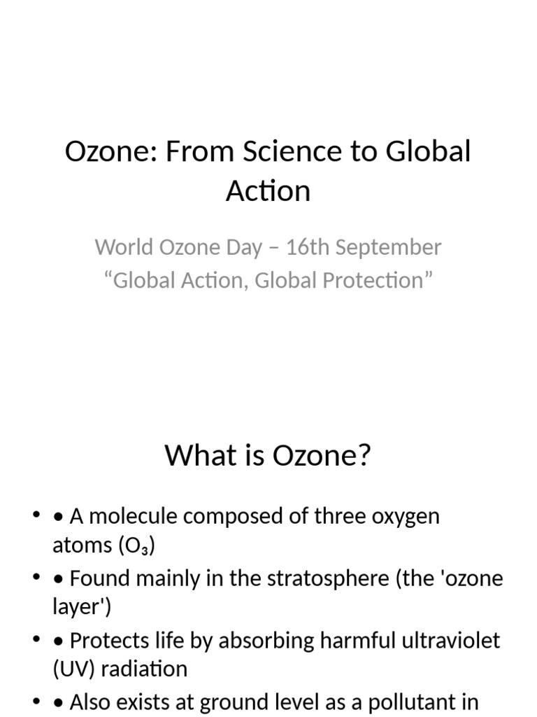Ozone Protection: Global Action Guide | PDF