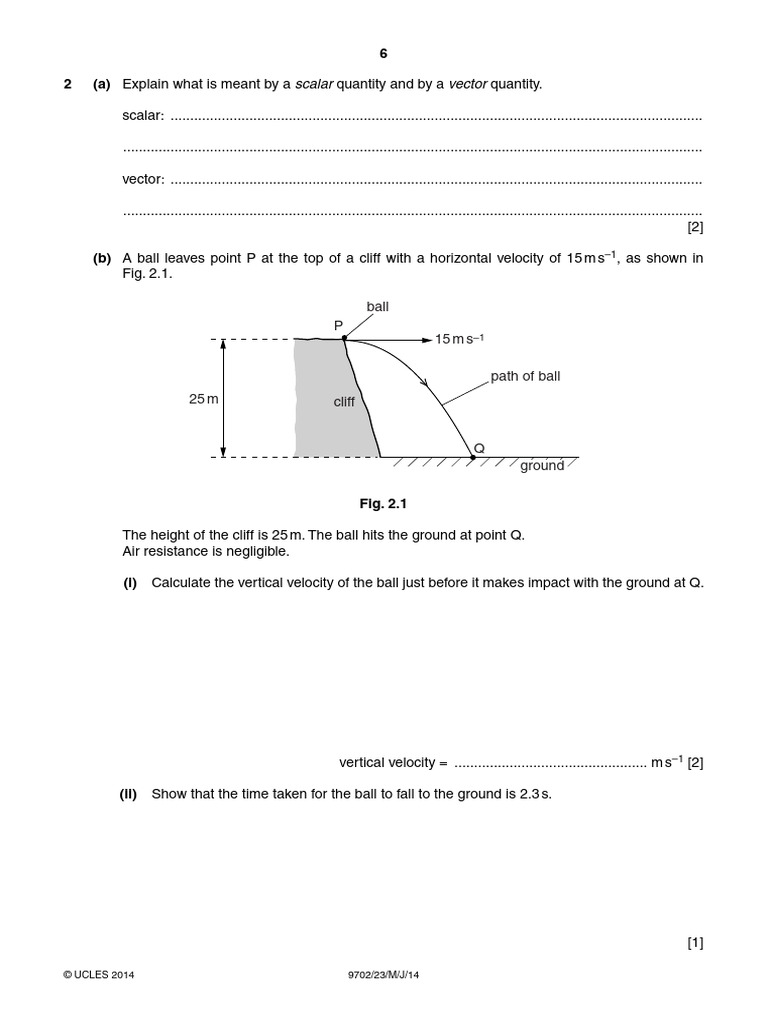 Scalar and Vector Quantities in Motion | PDF | Velocity | Euclidean Vector