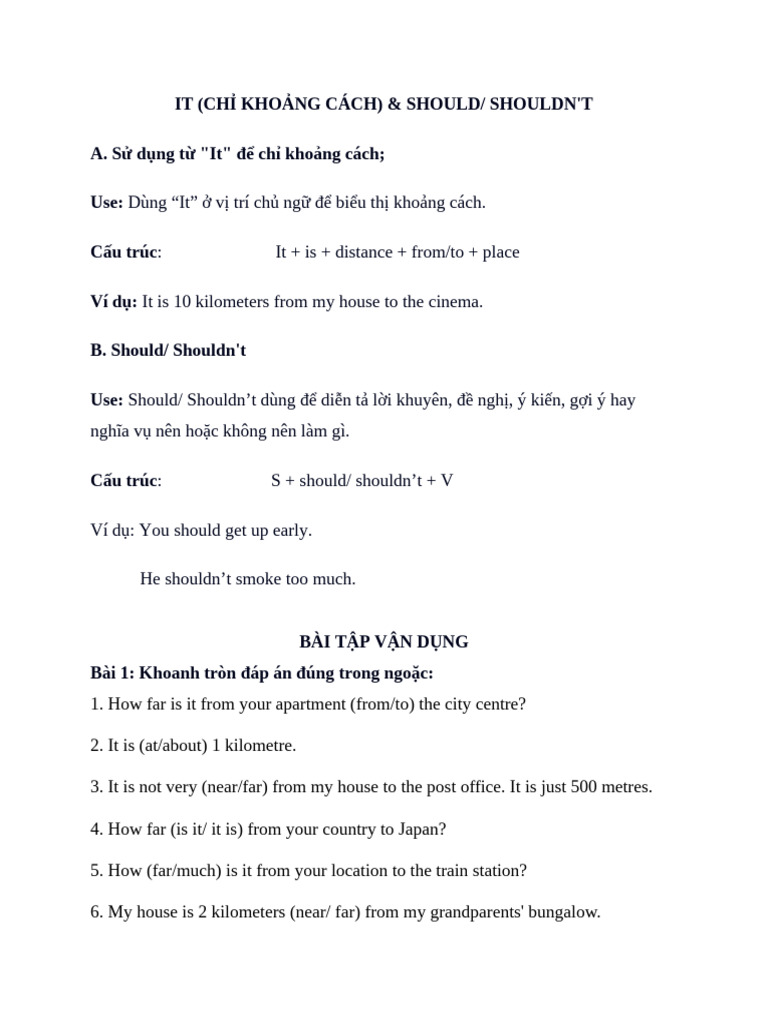 Distance Expressions and Advice Usage | PDF