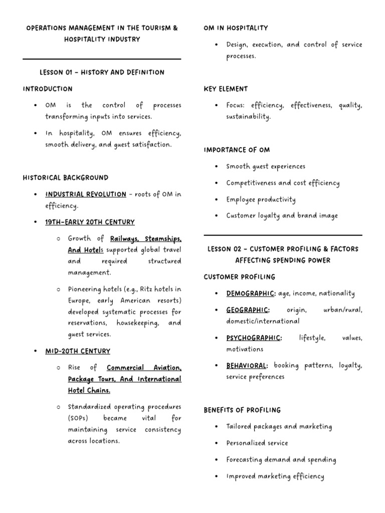 Operations Management Lesson 1 3 | PDF | Pricing | Operations Management