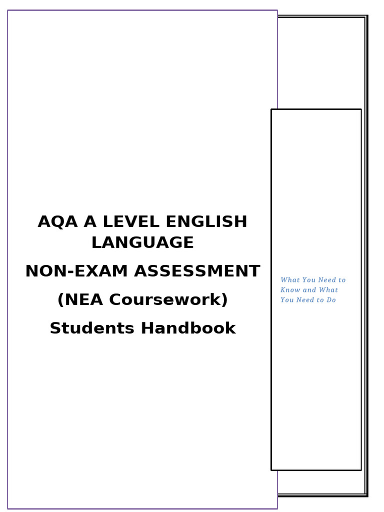 AQA A Level NEA Coursework Guide | PDF | Data | Linguistics