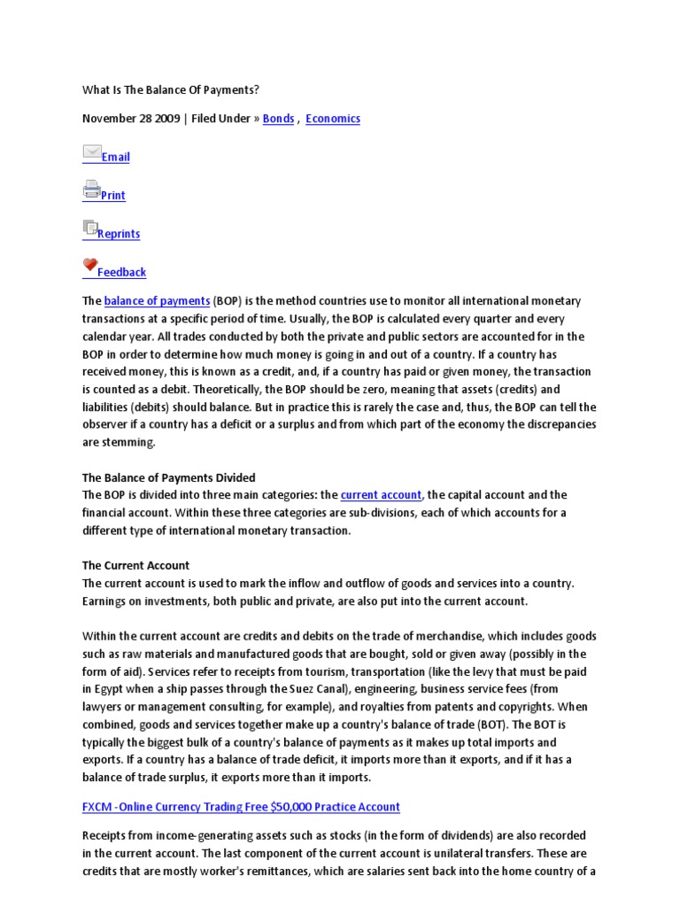 What Is The Balance of Payments | PDF | Current Account | Capital Account