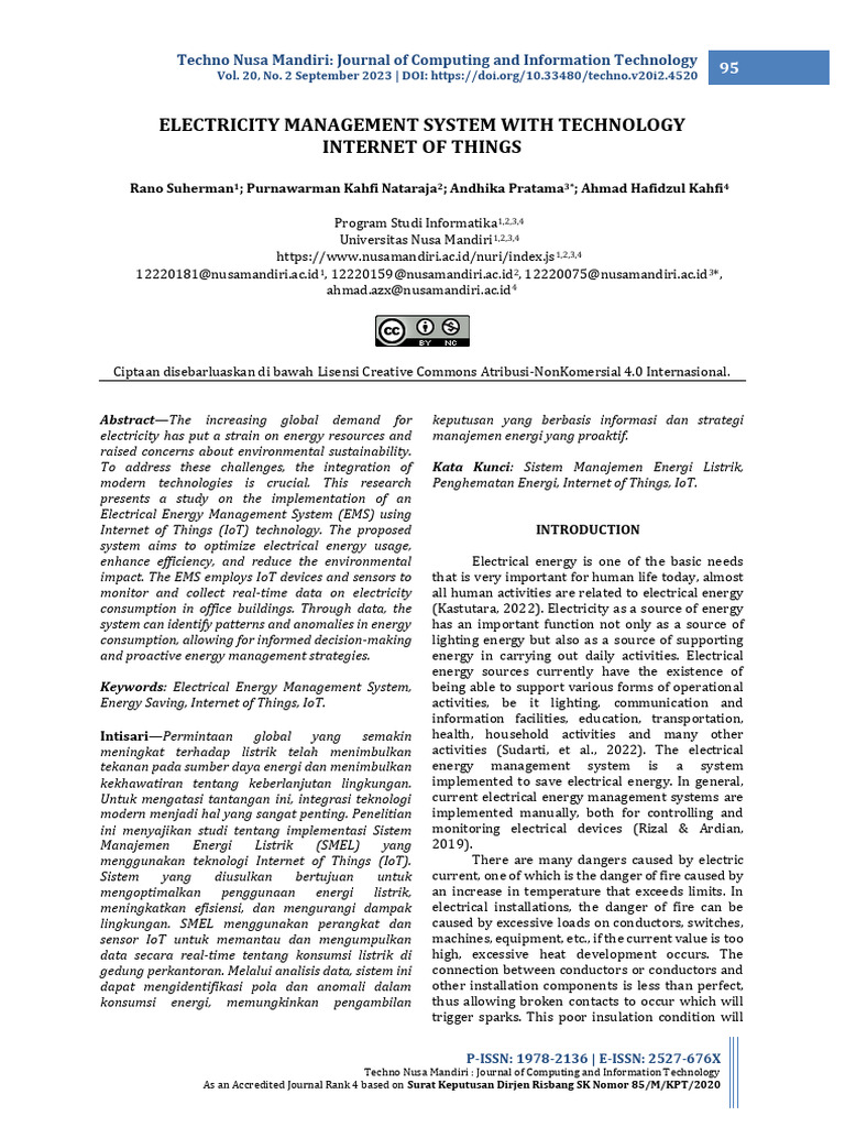 IoT-Based Electricity Management System | PDF | Internet Of Things ...