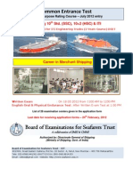 Common Entrance Test: Board of Examinations For Seafarers Trust