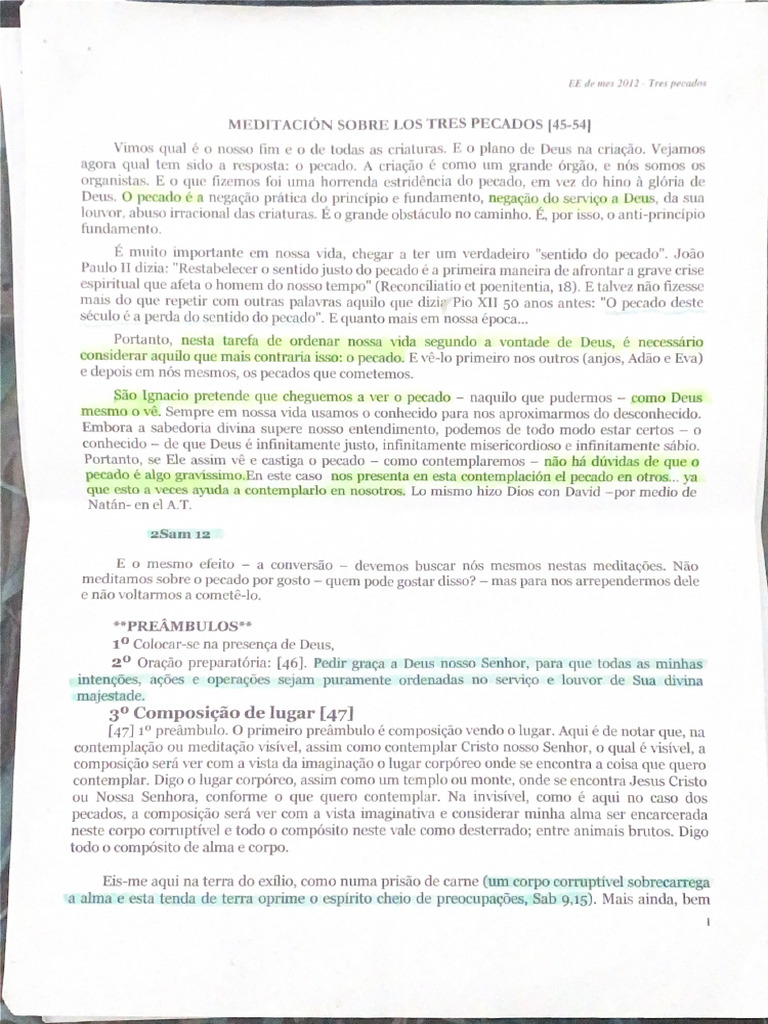 EE Os 3 Pecados | PDF