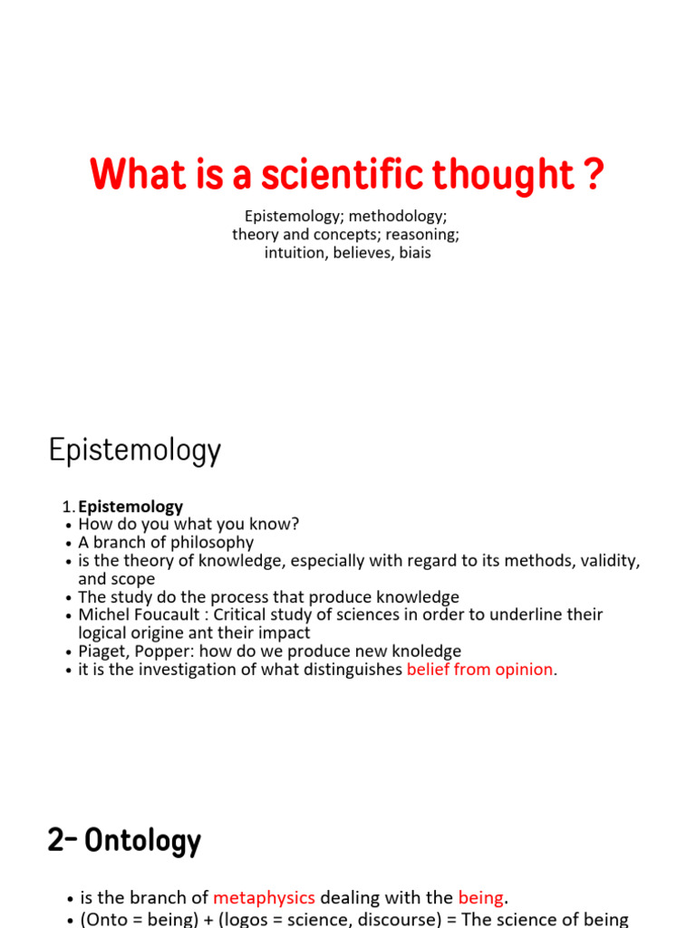 Understanding Scientific Thought and Methodology | PDF | Epistemology ...