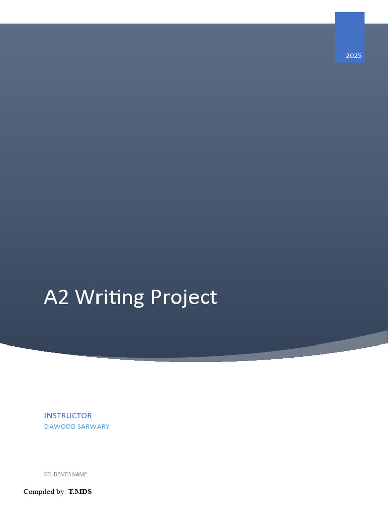 A2 Level Writing Project | PDF