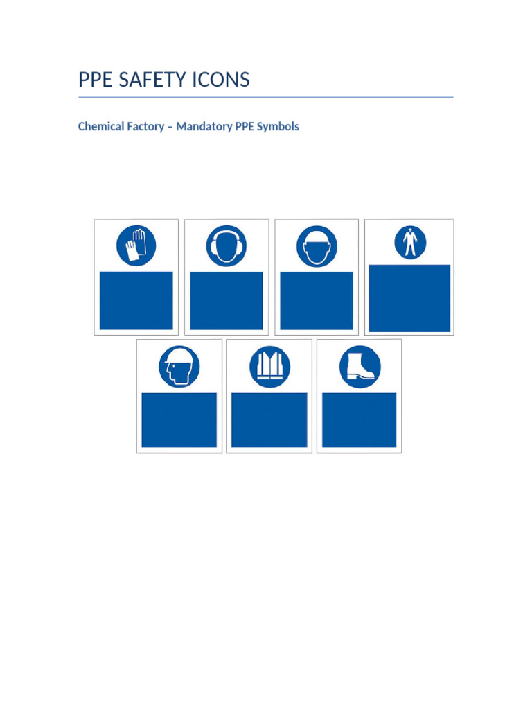 PPE Safety Icons Blank | PDF