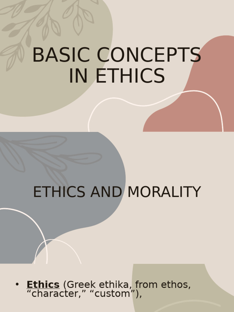 Understanding Ethics and Morality Concepts | PDF | Morality | Conscience