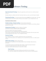 Types of Software Testing