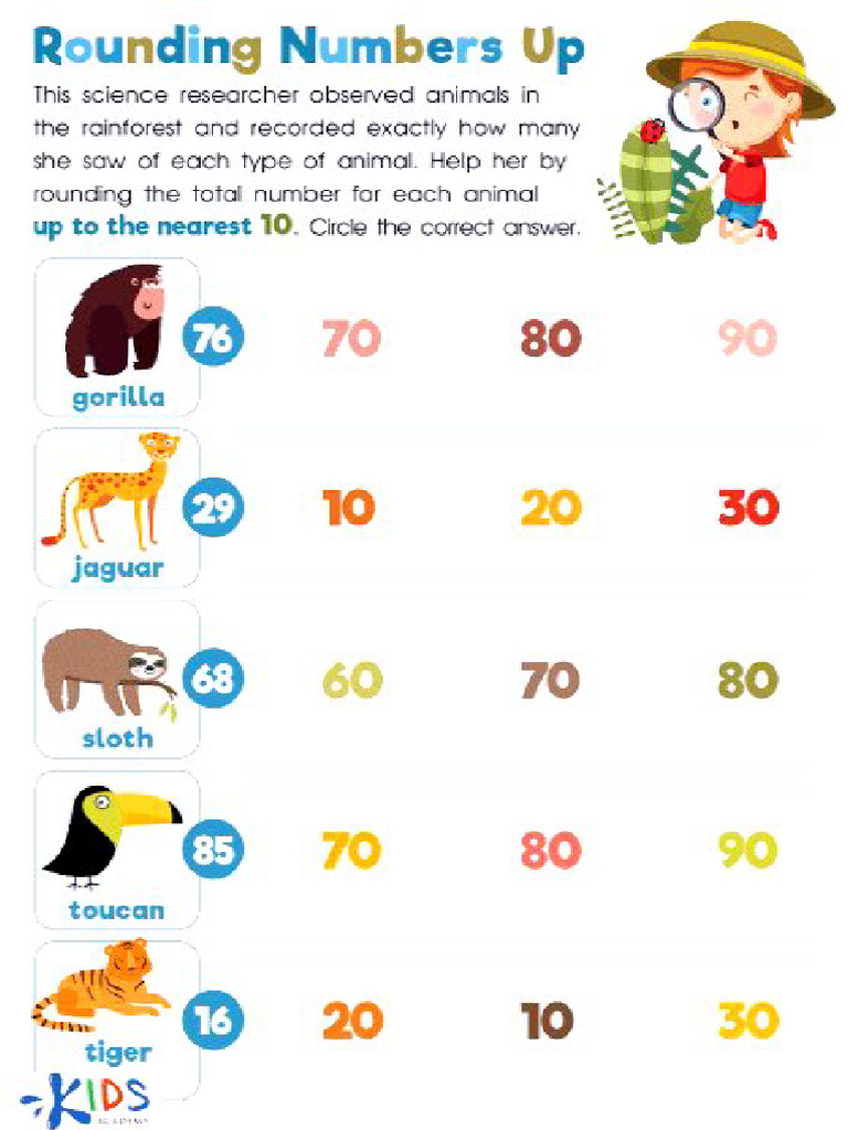 Rounding Numbers for Kids Activities | PDF | Chess | Chess Theory