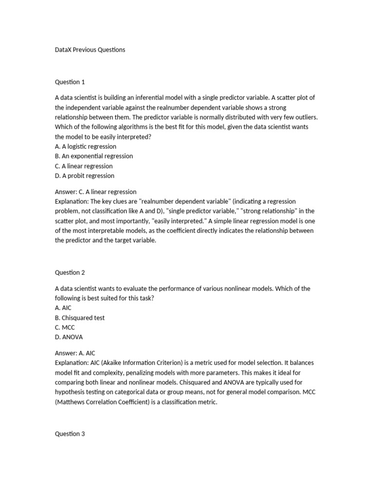 Data Science Model Selection Guide | PDF | Type I And Type Ii Errors ...