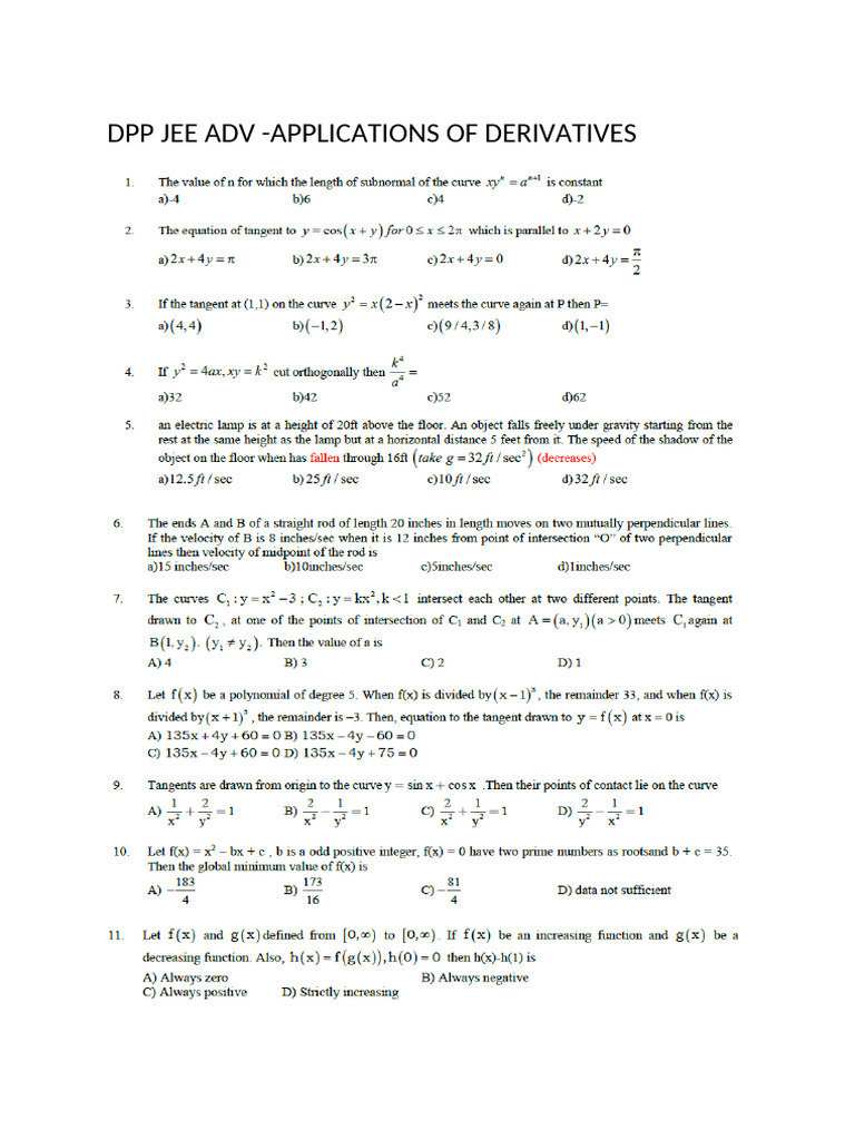 Jee Adv DPP 3 Aod | PDF