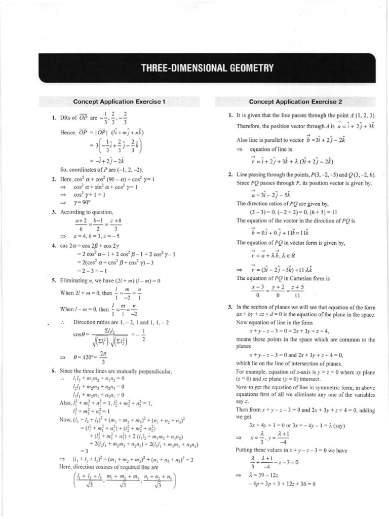 Three Dimensional Geometry-Hints | PDF | Sphere | Mathematical Concepts