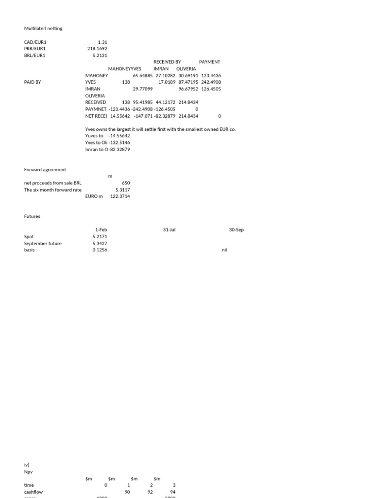 Multilateral Netting and Currency Exchange Rates | PDF
