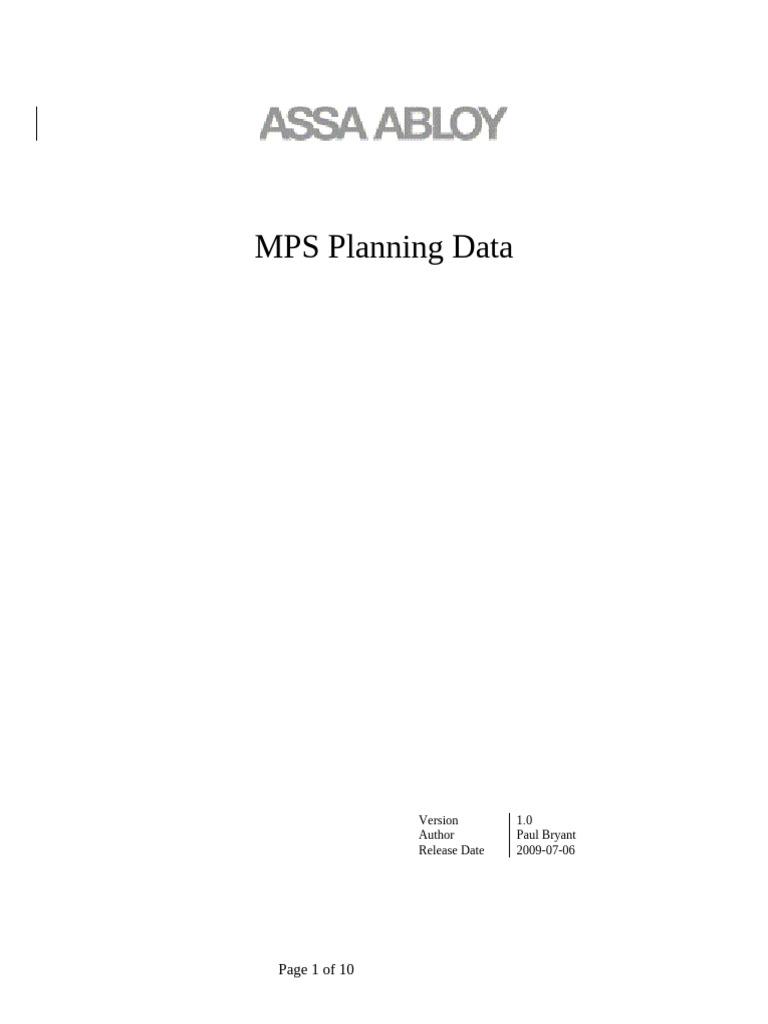 40 MPS Planning Data | PDF | Computer Programming | Computing