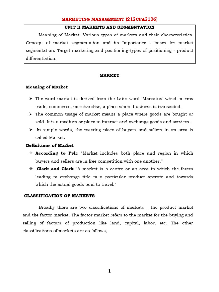 Market Segmentation and Types Explained | PDF | Market Segmentation ...