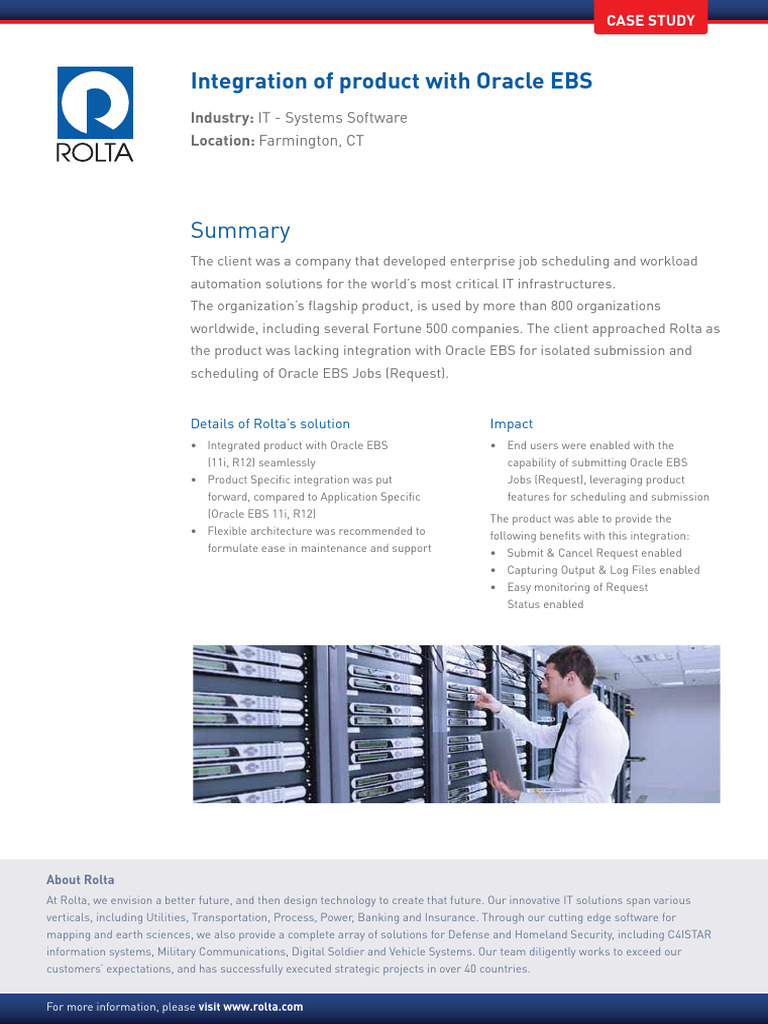 Oracle EBS Integration Case Study | PDF | Oracle Corporation ...