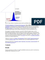 Value at Risk (VaR) as a Risk Measure