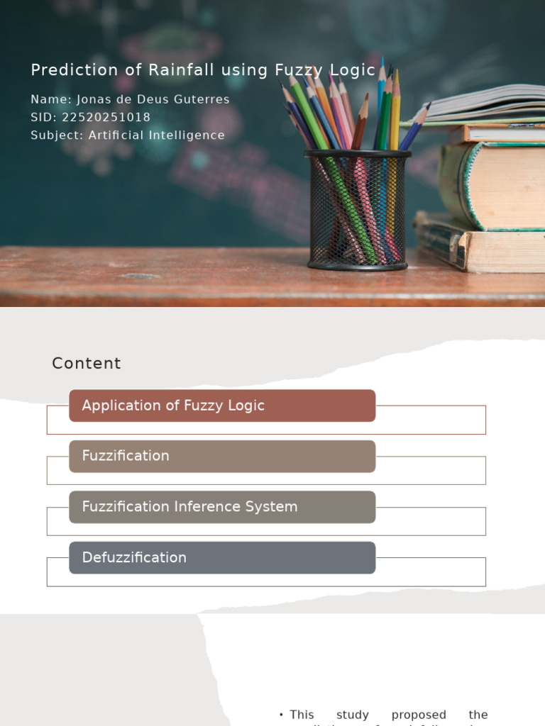 Rainfall Prediction with Fuzzy Logic | PDF | Fuzzy Logic | Mathematical ...