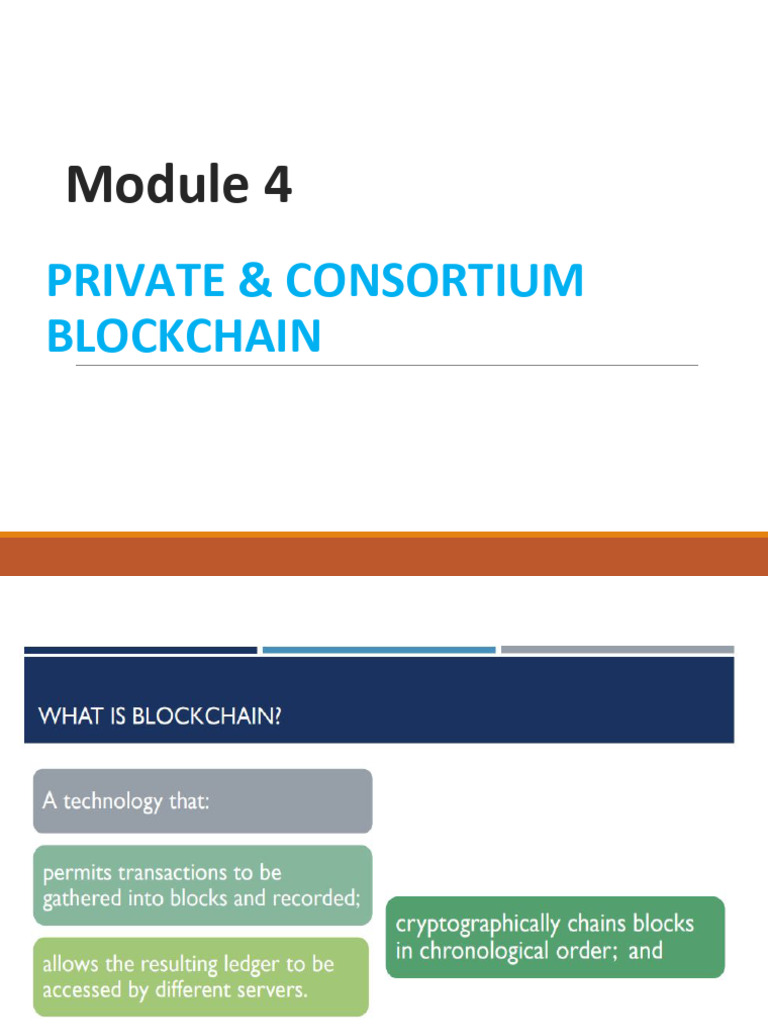 Private and Consortium Blockchain Overview | PDF | Regulatory ...