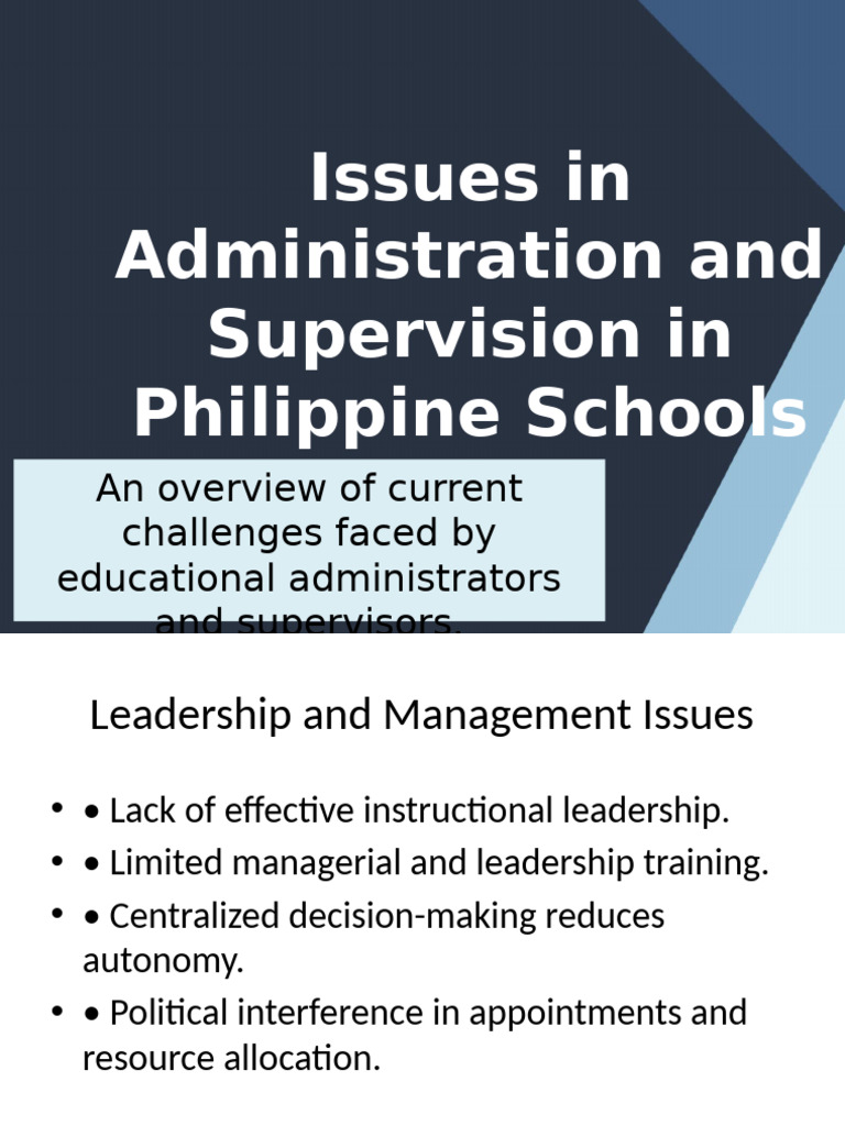 Challenges in Philippine Education Administration | PDF