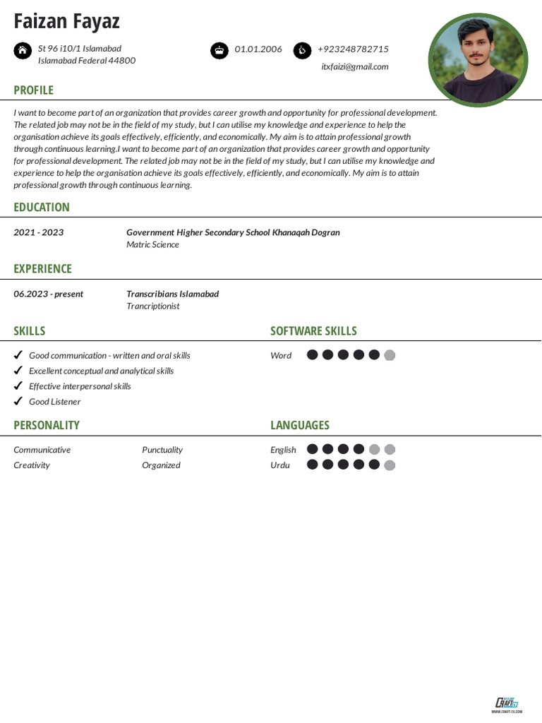 Faizan Fayaz CV | PDF