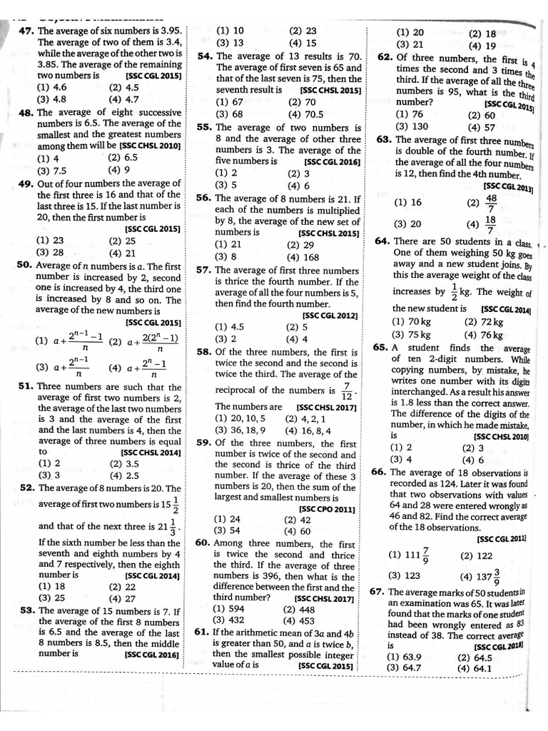 Average Math | PDF