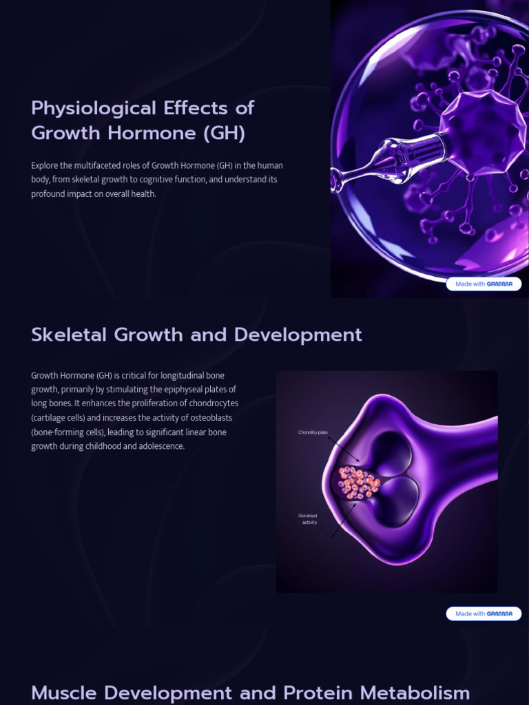 Physiological Effects of Growth Hormone GH | PDF | Growth Hormone ...