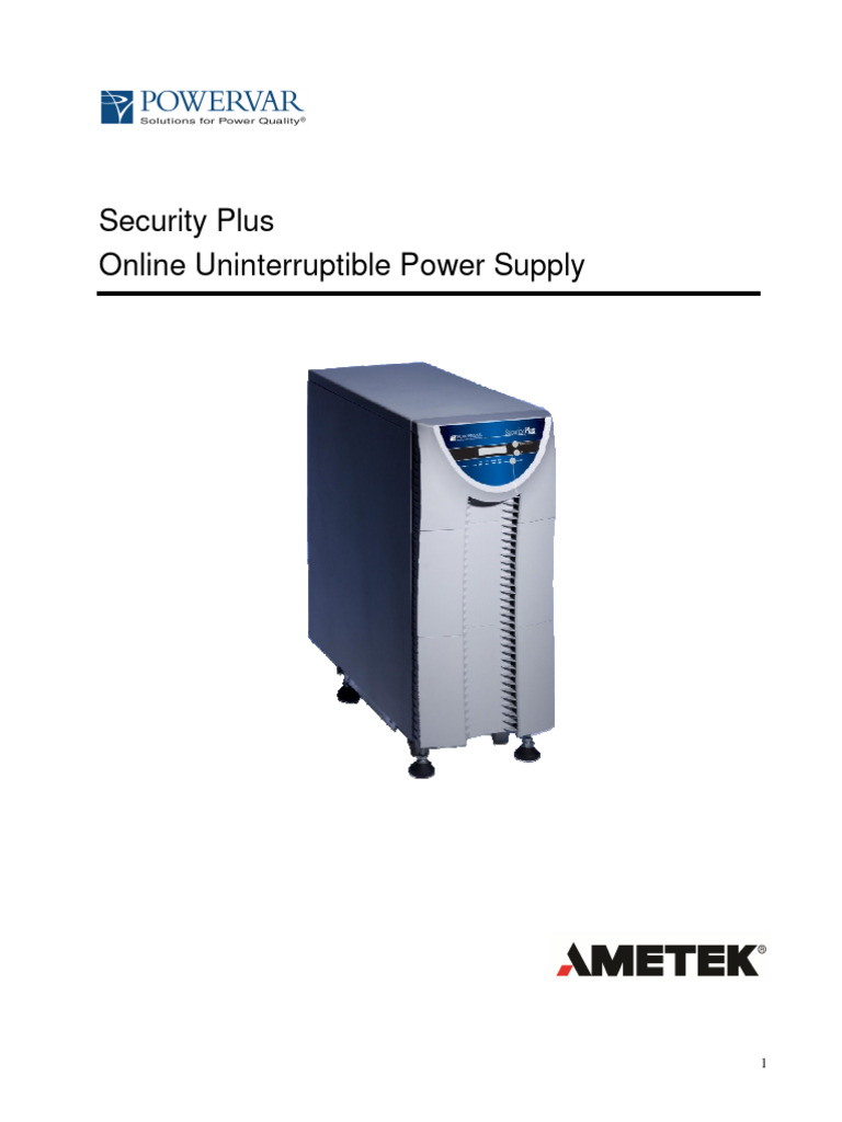 Powervar 6kva | PDF | Power Supply | Alternating Current