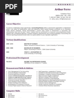 Accounting Resume Sample 1