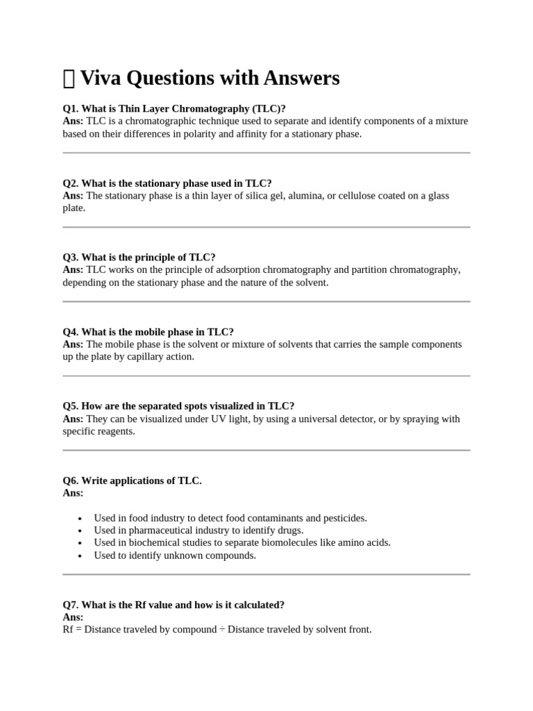 TLC Techniques and Applications Explained | PDF