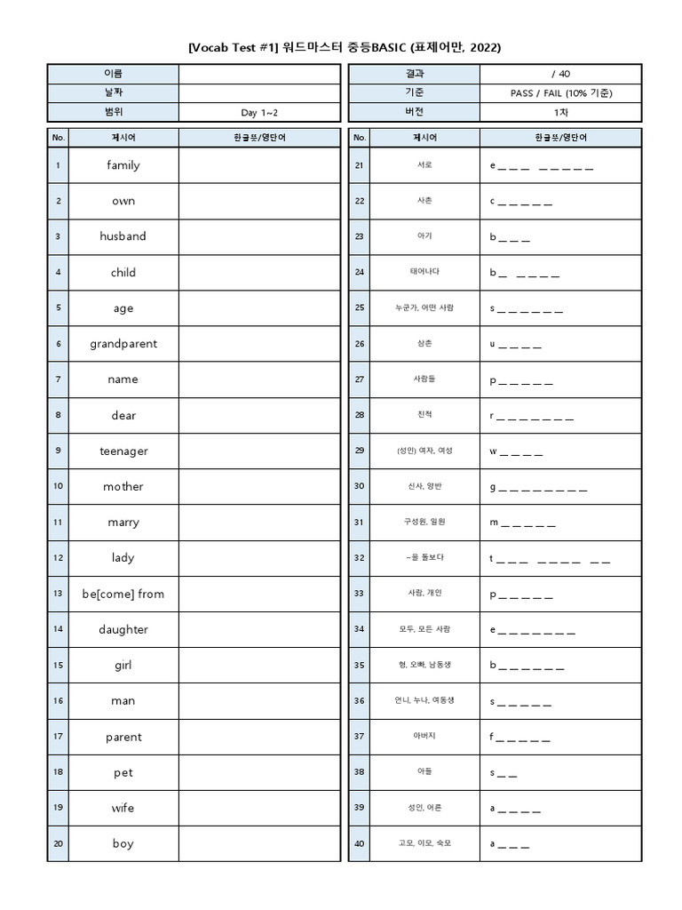 Voca Test | PDF
