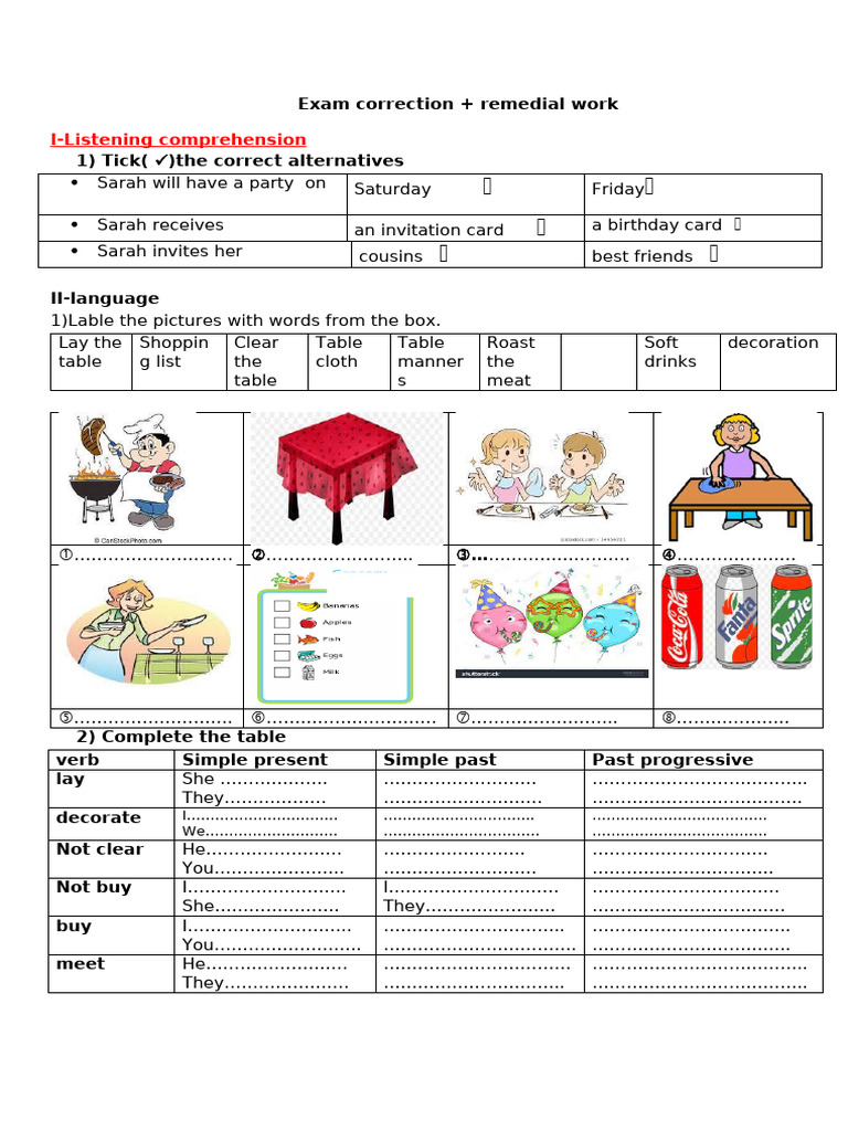 Exam Correction and Remedial Work Guide | PDF