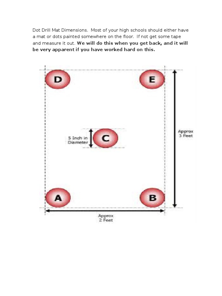 Dot Drill Mat Dimensions and Exercises | PDF | Language Arts & Discipline