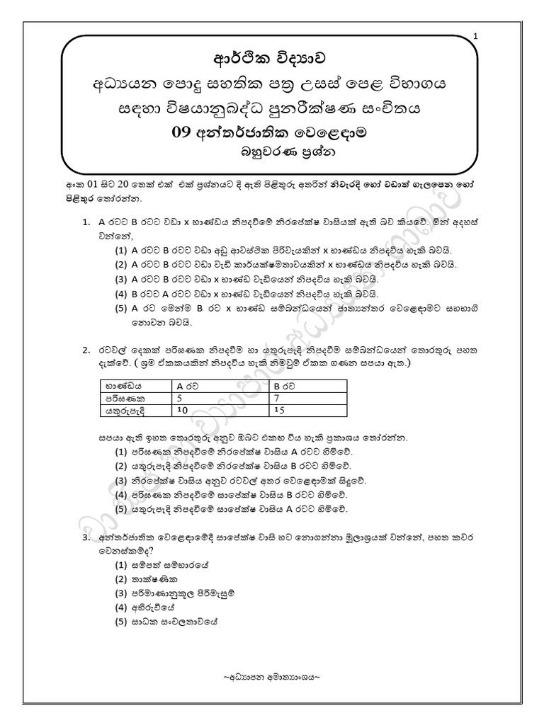 Unit Test 09 | PDF