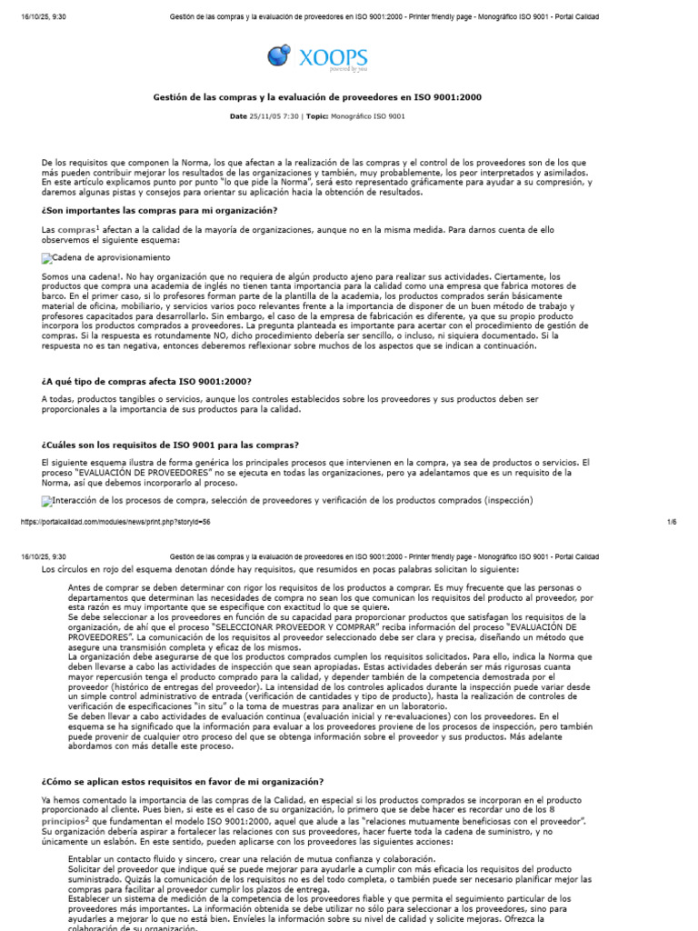 Compras y Proveedores en ISO 9001:2000 | PDF | Calidad (comercial)