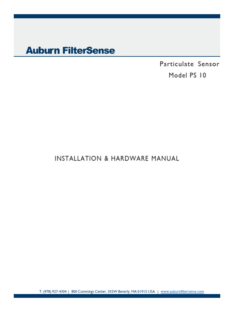 Auburn FilterSense PS 10 Installation Manual v3.3 | PDF | Coaxial Cable ...