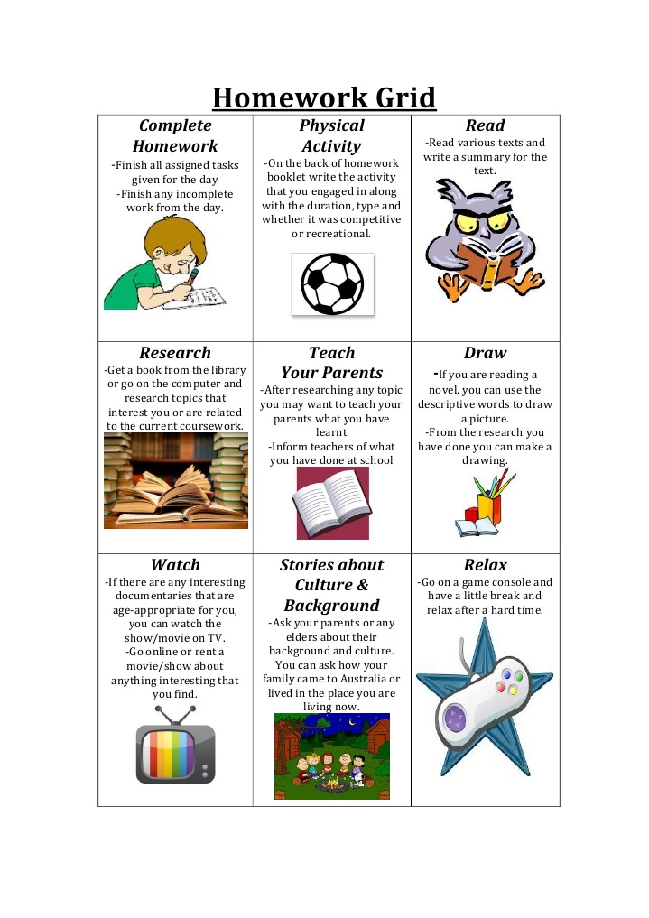 Homework Grid | PDF