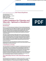 Codex Guidelines For Vitamins and Minerals - Optional or Mandatory