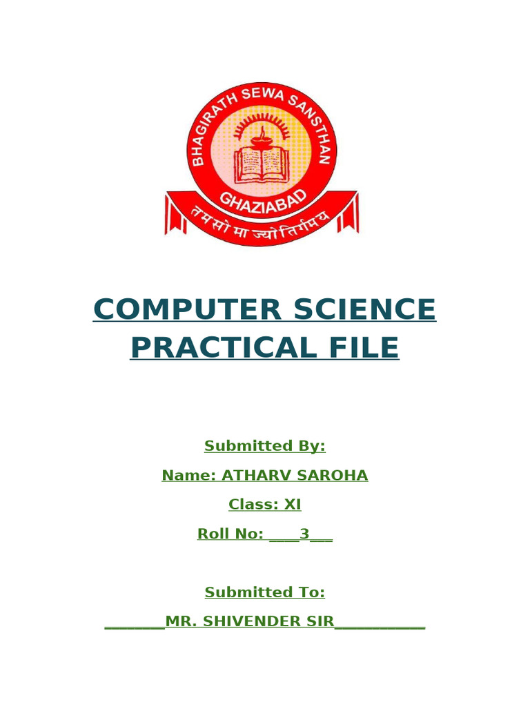Computer Science Practical Exercises | PDF