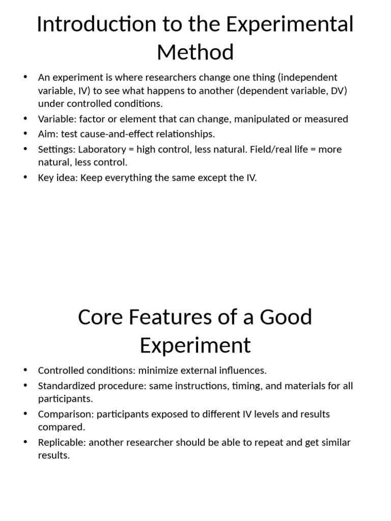Understanding the Experimental Method | PDF | Experiment | Dependent ...