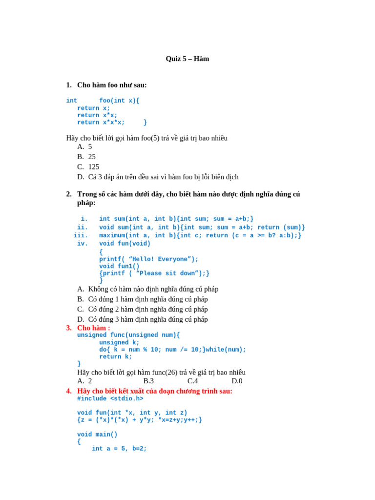 Quiz 5-Ham | PDF