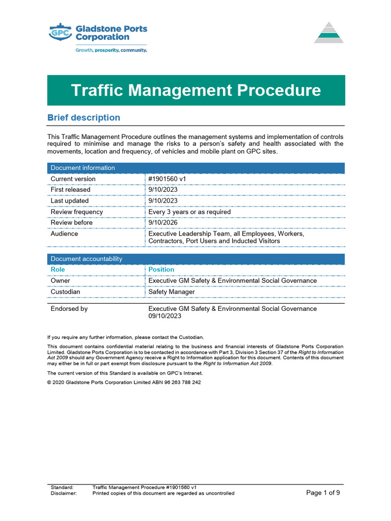 DOCSCQPA-1901560-V2-Traffic Management Procedure - Tier 3 09-10-2023 ...